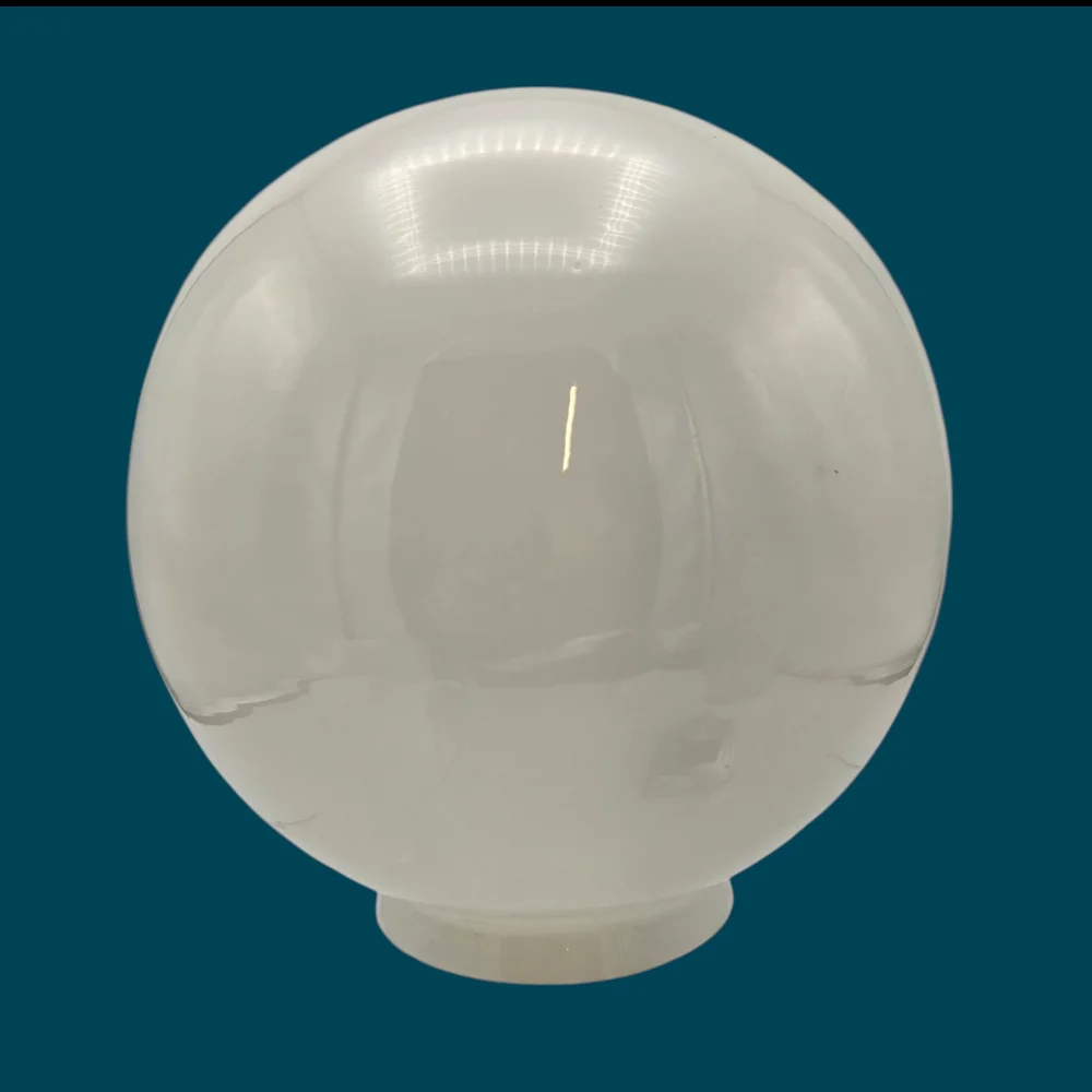 Vintage White Glass Barbers Pole Globe Light Shade